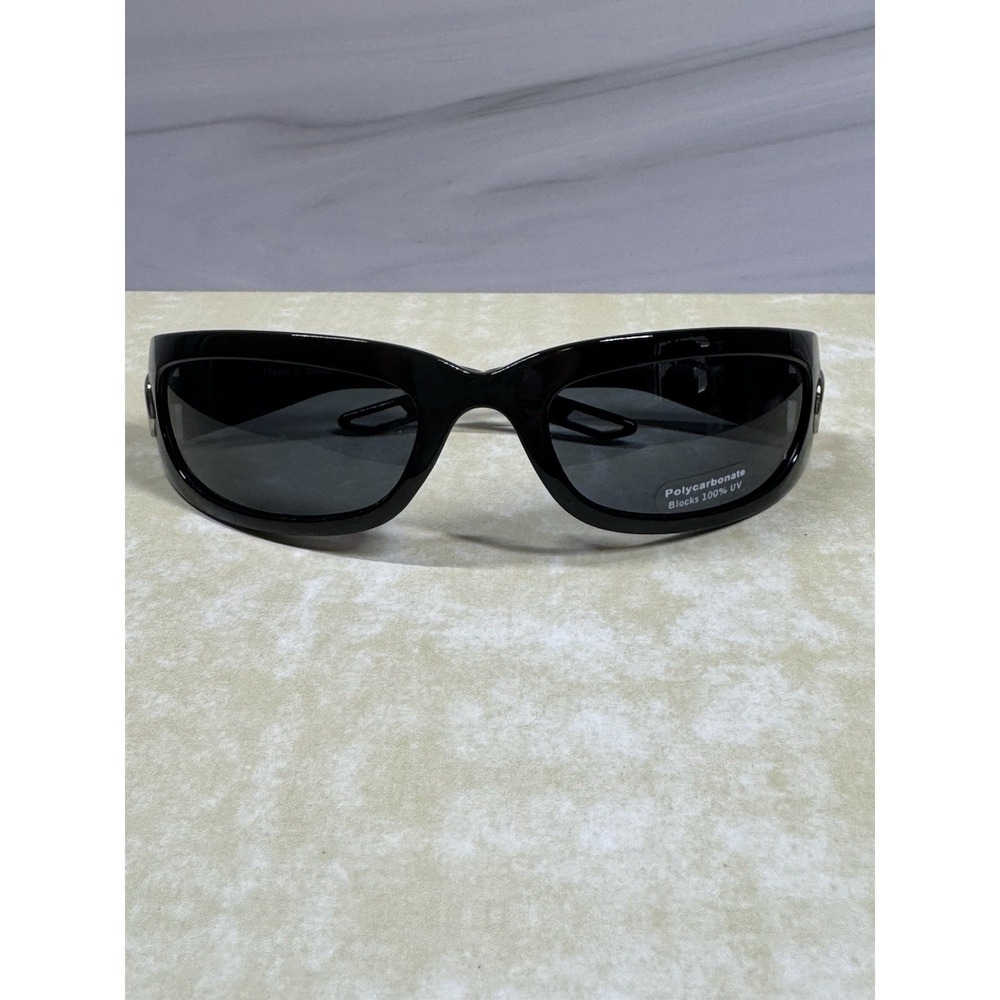 Sports Black Sunglasses Wrap Around Cycling Driving Polycarbonate Protection New